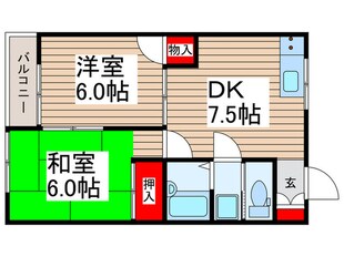 リエス鶴瀬の物件間取画像